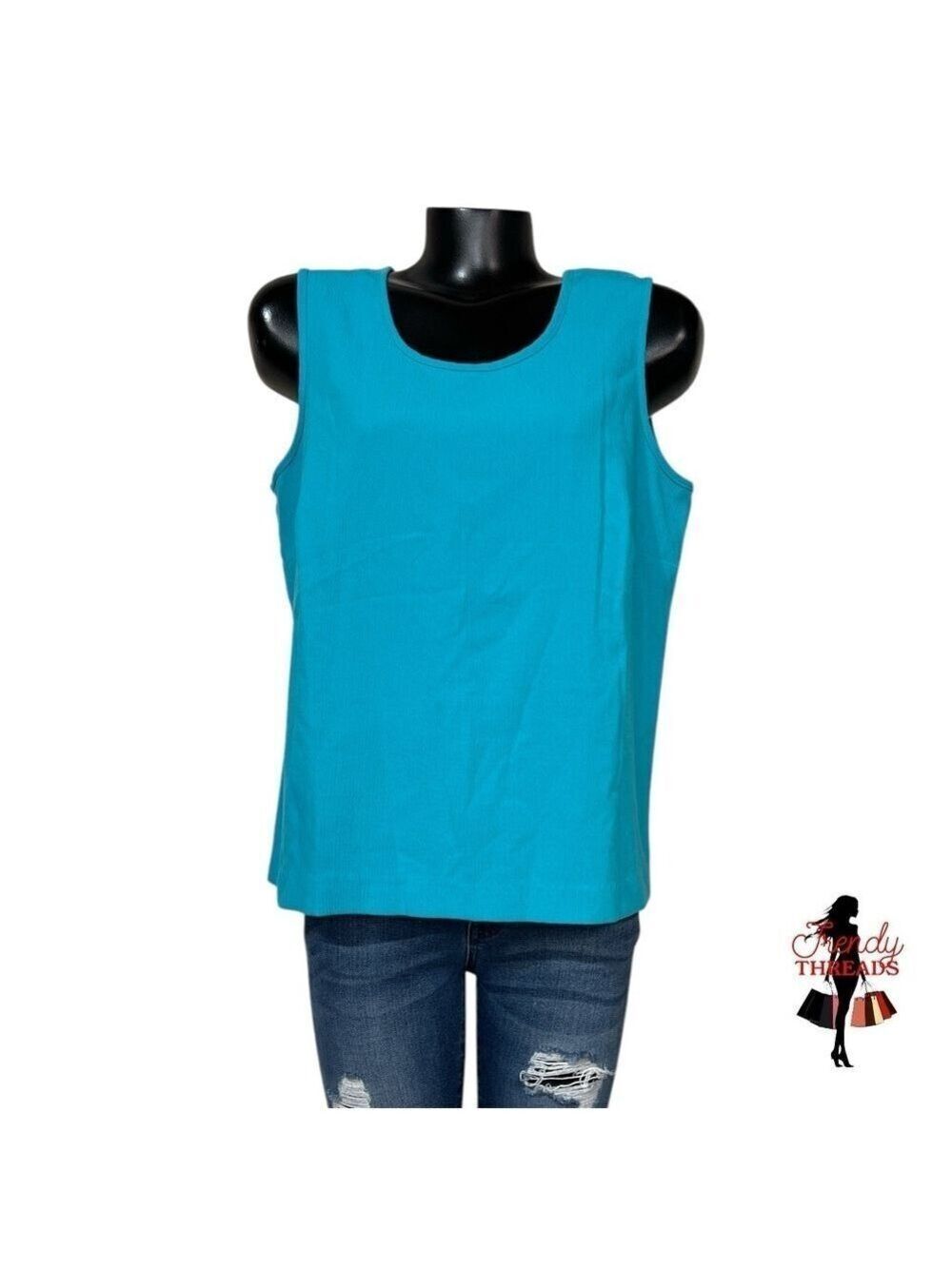 5/$25 ⭐️ Drapers & Damons Vintage 80s Tank Top Blue Large Single Stitch Shirt
